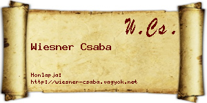 Wiesner Csaba névjegykártya